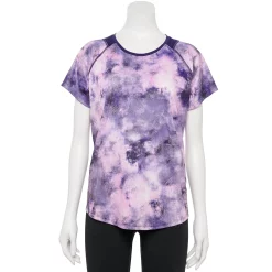Women's Tek Gear® Baselayer Performance Tee -Tek Gear shop 4348005 Purple Tie Dye
