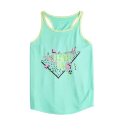 Girls 7-16 Tek Gear® Graphic Tank Top in Regular & Plus Size -Tek Gear shop 4888286 Aqua Level Up