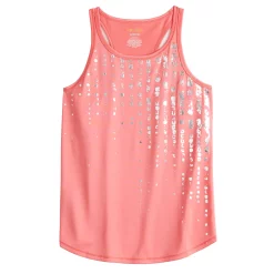 Girls 7-16 Tek Gear® Graphic Tank Top in Regular & Plus Size -Tek Gear shop 4888286 Coral Foil Stacked