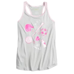 Girls 7-16 Tek Gear® Graphic Tank Top in Regular & Plus Size -Tek Gear shop 4888286 Gray Sports