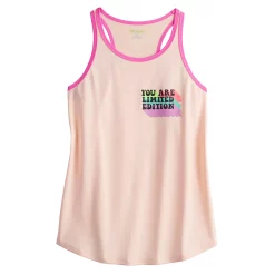 Girls 7-16 Tek Gear® Graphic Tank Top in Regular & Plus Size -Tek Gear shop 4888286 Peach Limited Edition