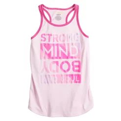 Girls 7-16 Tek Gear® Graphic Tank Top in Regular & Plus Size -Tek Gear shop 4888286 Pink Strong Mind
