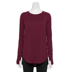 Women's Tek Gear® High Slit Tunic -Tek Gear shop 5001983 Chilled Wine