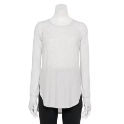 Women's Tek Gear® High Slit Tunic -Tek Gear shop 5001983 Light Shade Heather