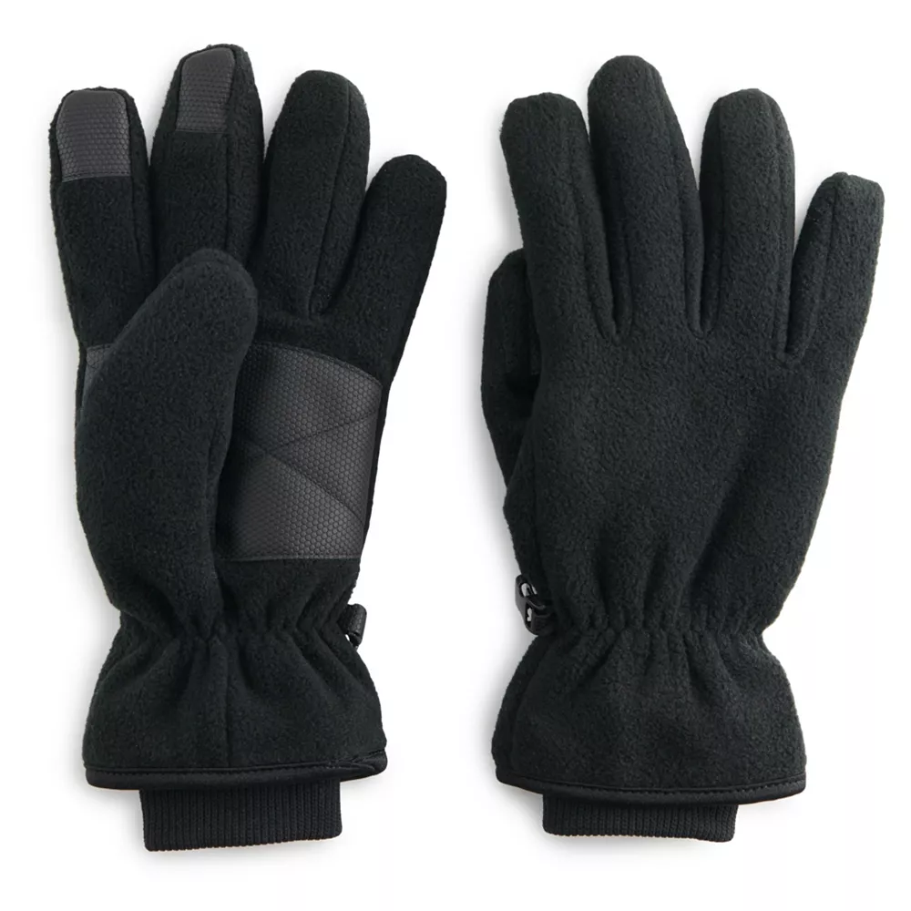 Men's Tek Gear® Microfleece Cuffed Touch Screen Gloves 2 Men's Tek Gear® Microfleece Cuffed Touch Screen Gloves - Image 2