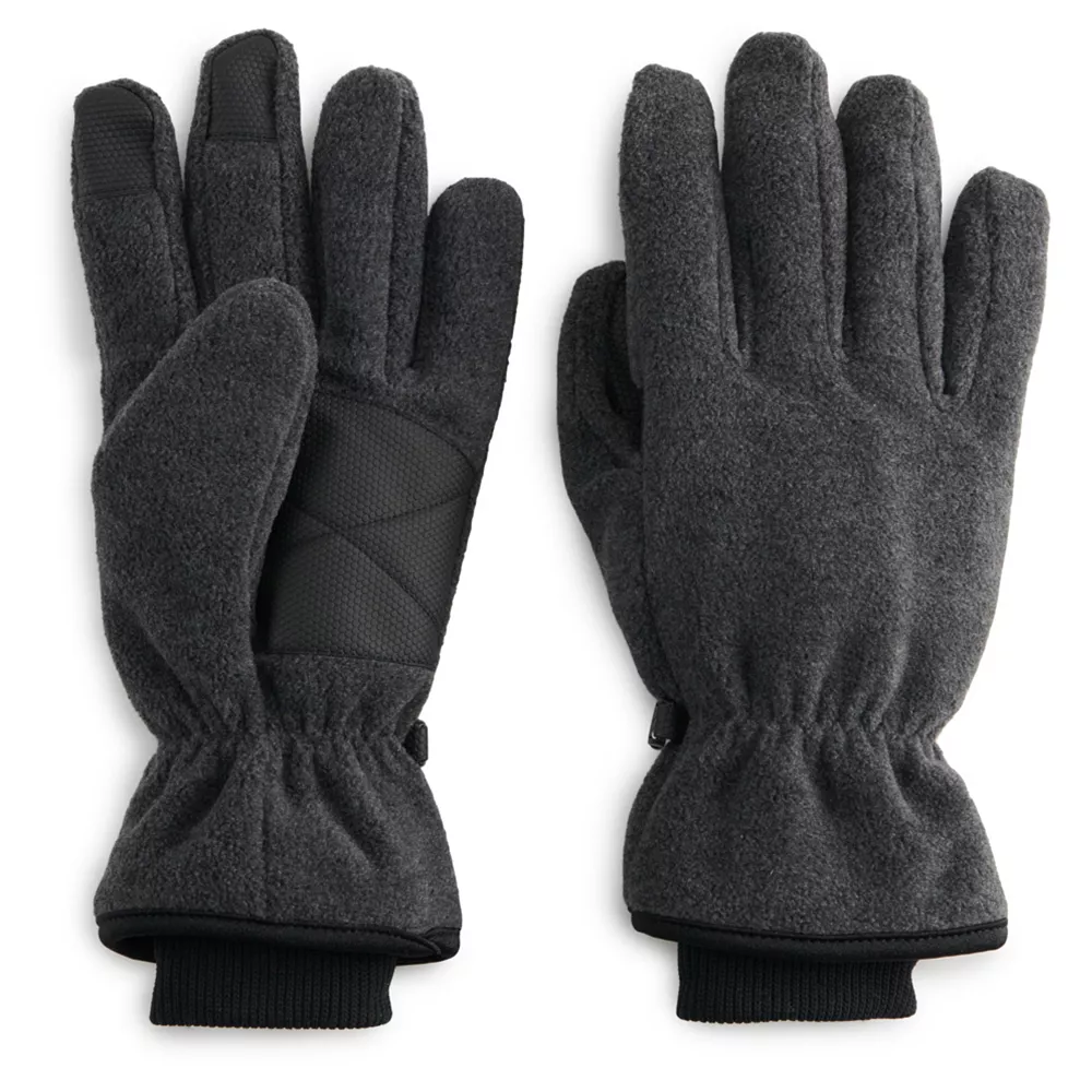Men's Tek Gear® Microfleece Cuffed Touch Screen Gloves 1 Men's Tek Gear® Microfleece Cuffed Touch Screen Gloves