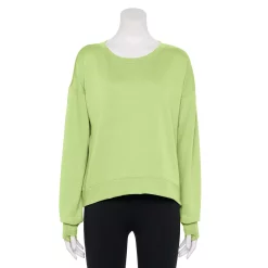 Women's Tek Gear® Stretch Fleece Crewneck Sweatshirt -Tek Gear shop 5181941 Green Romantica