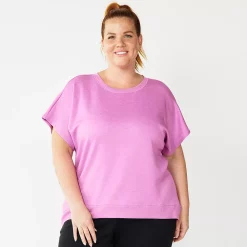 Plus Size Tek Gear® Stretch Fleece Tee -Tek Gear shop 5197872 Luminous Pink