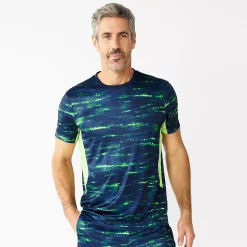 Men's Tek Gear® Dry Tek Printed Tee -Tek Gear shop 5223988 Teal Stripe