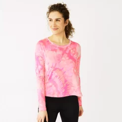 Women's Tek Gear® Soft Touch Long Sleeve Tee 9 Women's Tek Gear® Soft Touch Long Sleeve Tee -Tek Gear shop 5232480 Pink Tie Dye