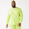 Big & Tall Tek Gear® French-Terry Lounge Crew Sweatshirt -Tek Gear shop 5240486 Awakening Green