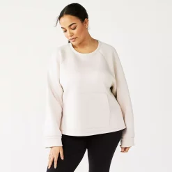 Plus Size Tek Gear® Run Popover Top -Tek Gear shop 5481926 Gardenia