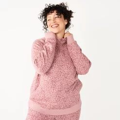 Women's Tek Gear® Quarter-Zip Ultrasoft Fleece Jacket 25 Women's Tek Gear® Quarter-Zip Ultrasoft Fleece Jacket -Tek Gear shop 5521867 Rose Leopard