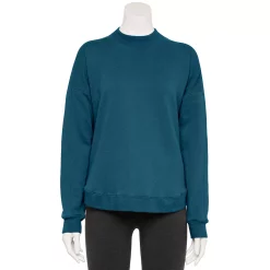 Women's Tek Gear® Ultrasoft Fleece Mockneck Sweatshirt -Tek Gear shop 5523249 Blue Crayon