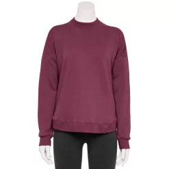 Women's Tek Gear® Ultrasoft Fleece Mockneck Sweatshirt -Tek Gear shop 5523249 Night Sangria