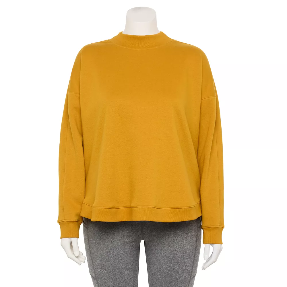 Plus Size Tek Gear® Ultrasoft Fleece Mockneck Sweatshirt 4 Plus Size Tek Gear® Ultrasoft Fleece Mockneck Sweatshirt - Image 2