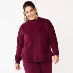 Plus Size Tek Gear® Ultrasoft Fleece Mockneck Sweatshirt 18 Plus Size Tek Gear® Ultrasoft Fleece Mockneck Sweatshirt -Tek Gear shop 5540359 Night Sangria