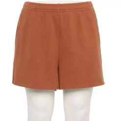 Plus Size Tek Gear® Ultrasoft Fleece Raw-Hem Shorts -Tek Gear shop 5540831 Cinnamon Coffee