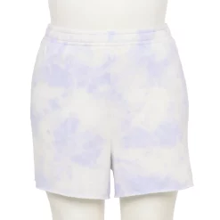 Plus Size Tek Gear® Ultrasoft Fleece Raw-Hem Shorts -Tek Gear shop 5540831 Purple Dye Effect