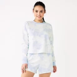 Women's Tek Gear® Ultrasoft Fleece Easy Crop Sweatshirt 15 Women's Tek Gear® Ultrasoft Fleece Easy Crop Sweatshirt -Tek Gear shop 5543908 Purple Dye Effect