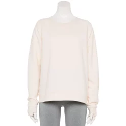 Women's Tek Gear® Ultrasoft Fleece Easy Sweatshirt -Tek Gear shop 5543911 Natural Scallop