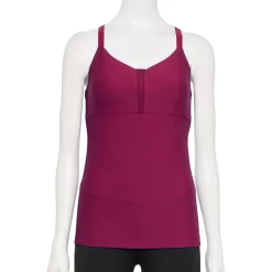 Women's Tek Gear® Ribbed Crisscross Tank -Tek Gear shop 5549297 Night Sangria