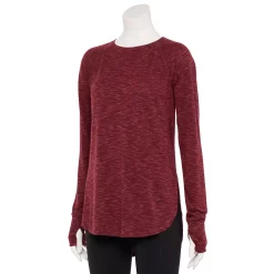 Women's Tek Gear® Long Sleeve Tunic -Tek Gear shop 5560866 Chilled Wine