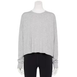 Women's Tek Gear® Easy French Terry Raw-Seam Tee -Tek Gear shop 5562562 Metro Heather