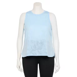 Plus Size Tek Gear® Crop Tank -Tek Gear shop 5566918 Blue Burnout