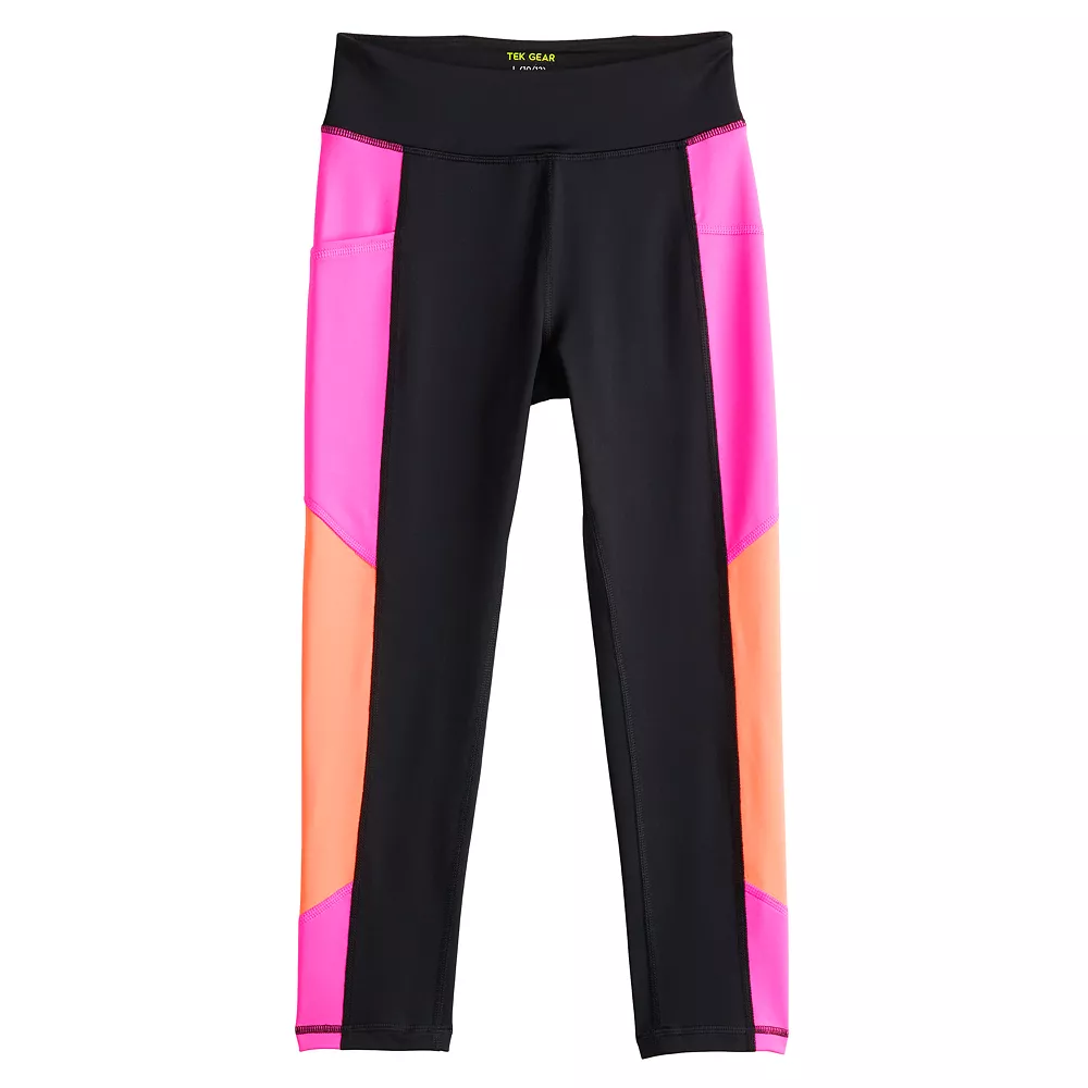 Girls 7-16 Tek Gear® Colorblock Performance 7/8 Leggings in Regular & Plus 5 Girls 7-16 Tek Gear® Colorblock Performance 7/8 Leggings in Regular & Plus - Image 3