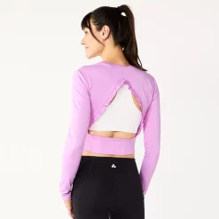 Women's Tek Gear® Ruffle Cutout Crop Tee 11 Women's Tek Gear® Ruffle Cutout Crop Tee -Tek Gear shop 5653472 ALT