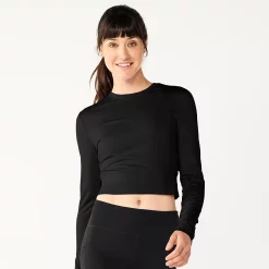 Women's Tek Gear® Ruffle Cutout Crop Tee 10 Women's Tek Gear® Ruffle Cutout Crop Tee -Tek Gear shop 5653472 Black