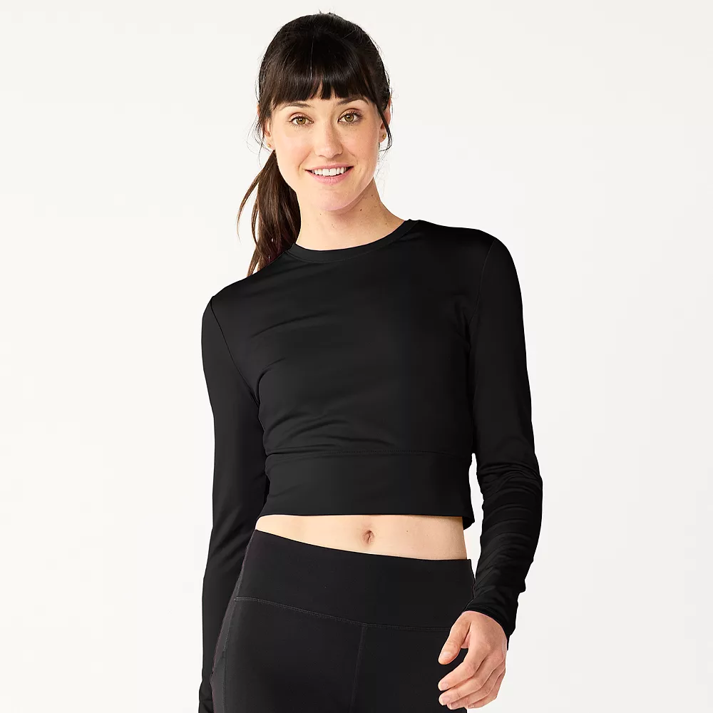 Women's Tek Gear® Ruffle Cutout Crop Tee 6 Women's Tek Gear® Ruffle Cutout Crop Tee - Image 4