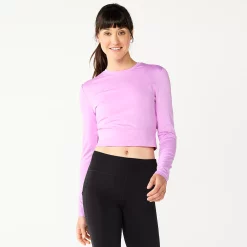 Women's Tek Gear® Ruffle Cutout Crop Tee 8 Women's Tek Gear® Ruffle Cutout Crop Tee -Tek Gear shop 5653472 Little Lavender