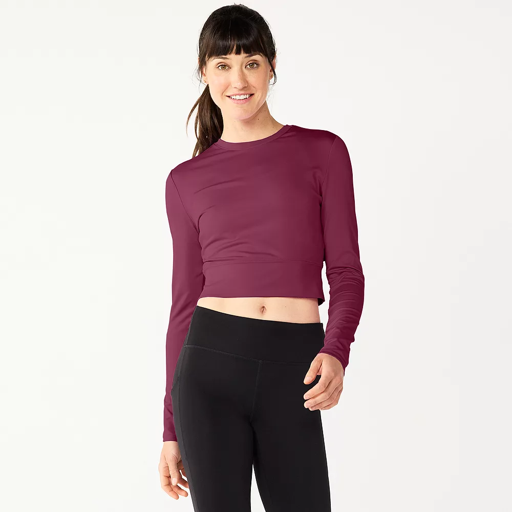 Women's Tek Gear® Ruffle Cutout Crop Tee 5 Women's Tek Gear® Ruffle Cutout Crop Tee - Image 3