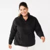 Plus Size Tek Gear® Microfleece Quarter-Zip Top -Tek Gear shop 5656194 Black