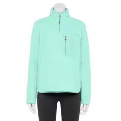 Women's Tek Gear® Quarter-Zip Sherpa Pullover -Tek Gear shop 5657643 Shy Green