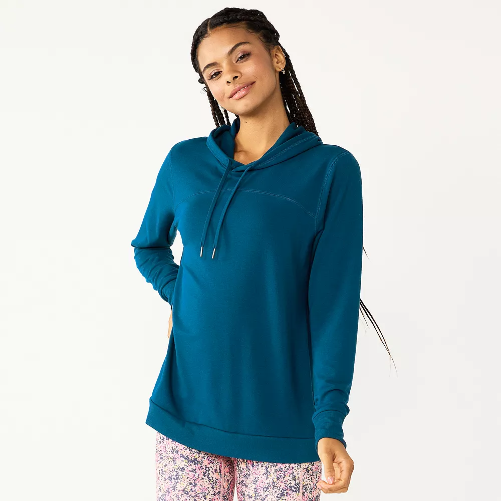 Women's Tek Gear® French Terry Hooded Tunic 4 Women's Tek Gear® French Terry Hooded Tunic - Image 2