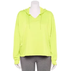 Plus Size Tek Gear® Stretch Fleece Hoodie -Tek Gear shop 5663556 Real Lemon