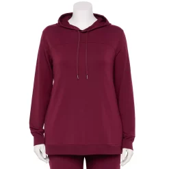Plus Size Tek GearĀ® French Terry Hooded Tunic