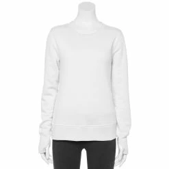 Petite Tek Gear® Ultrasoft Fleece Crewneck Sweatshirt -Tek Gear shop 6120169 Modern White