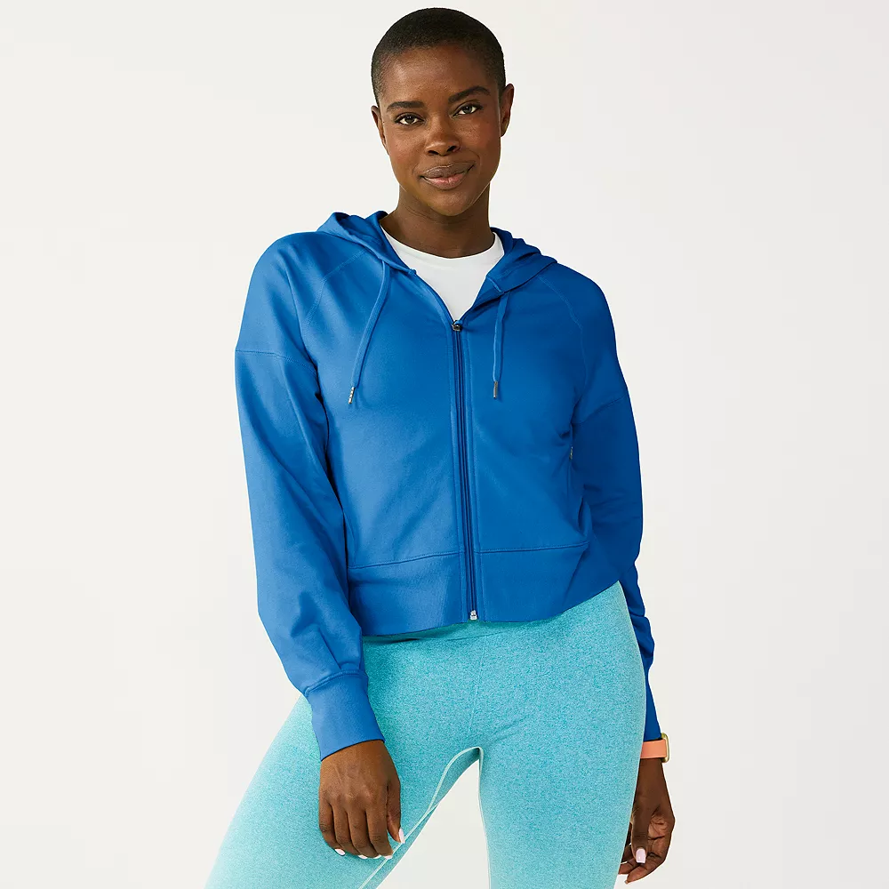 Women's Tek Gear® French Terry Crop Zip-Up Jacket 3 Women's Tek Gear® French Terry Crop Zip-Up Jacket