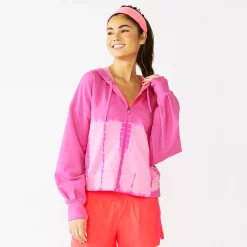 Women's Tek Gear® French Terry Crop Zip-Up Jacket 13 Women's Tek Gear® French Terry Crop Zip-Up Jacket -Tek Gear shop 6120577 Pink Trillion