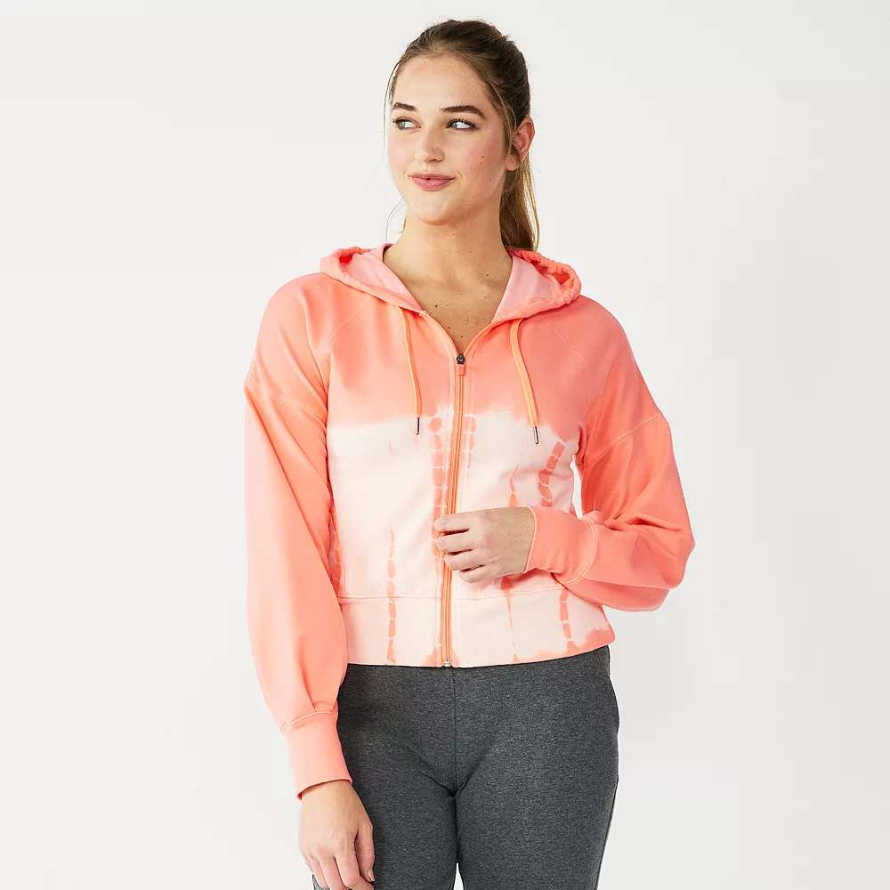 Women's Tek Gear® French Terry Crop Zip-Up Jacket 4 Women's Tek Gear® French Terry Crop Zip-Up Jacket - Image 2