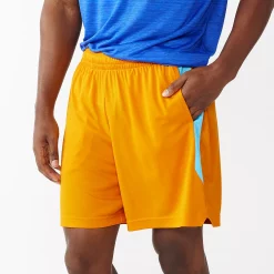 Men's Tek Gear® Dry Tek Shorts 7" -Tek Gear shop 6171618 Orange Extreme Splash